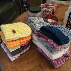 Hand Crocheted Kids Beanies, Any Color