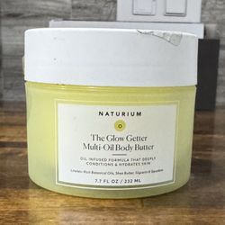 Naturium The Glow Getter Whipped Multi-Oil Body Butter, Firming Cream & Body Moisturizer with Shea Butter, 7.7 fl oz