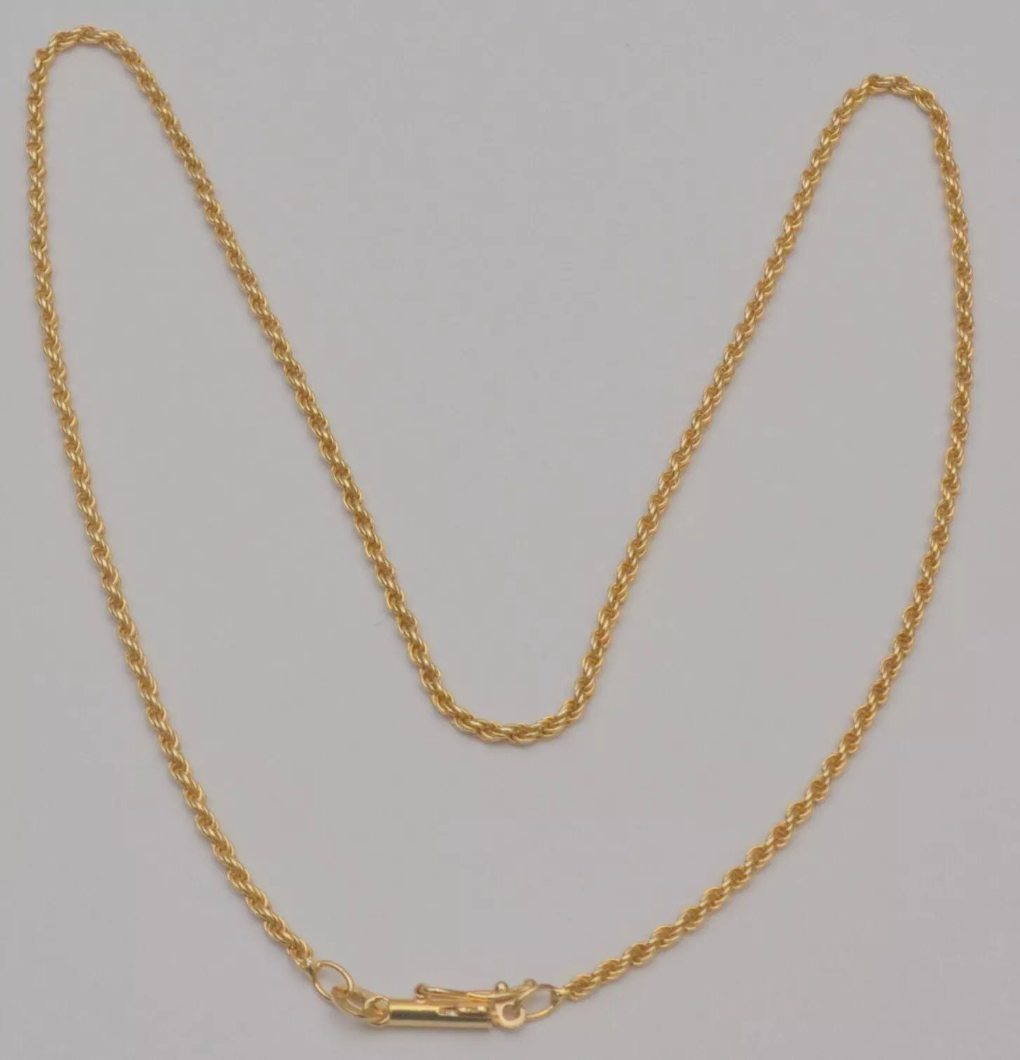 Pre owned yellow gold rope chain 14k necklace
