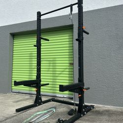 Rouge SML-2 Squat Stand 90” w/ Spotter Arms and Plate storage 