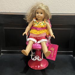 Our Generation Salon Chair Pink Swivel Salon Seat Fits 18” American Girl Dolls