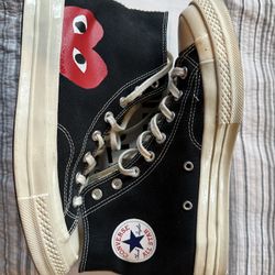 Black CDG Converse sz10