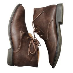 Old Navy Size 12 Brown Faux Leather Boots