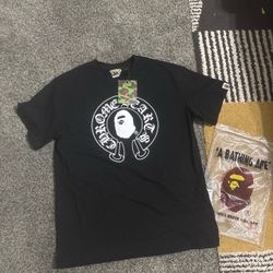 Chrome heart bape shirt