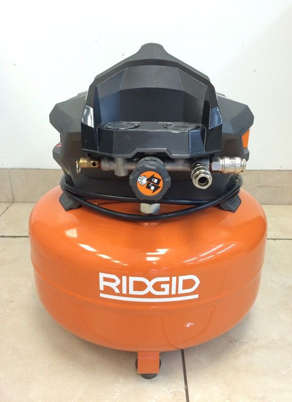 RIDGID 6 GALLON PORTABLE ELECTRIC 150 PSI PANCAKE AIR COMPRESSOR OIL FREE PUMP MODEL NUMBER OF60150HA