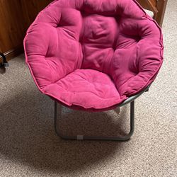 Comfy, Foldable, Pink Chair