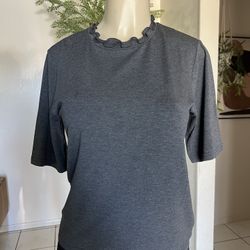 Deep Gray Women Blouse Size Large 