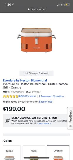 Everdure Cube charcoal Grill Brand New