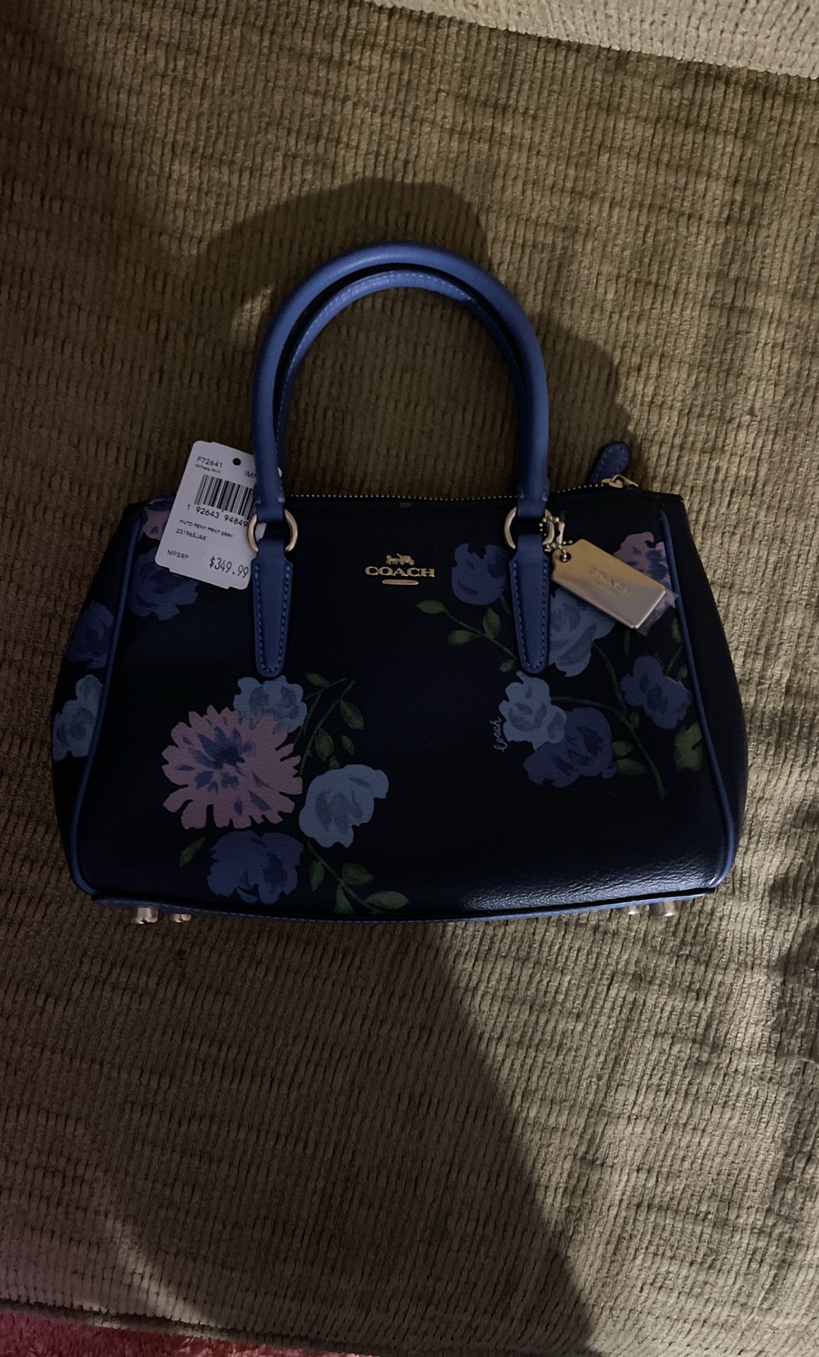 Coach Mini Surrey Carryall Bag With painted peony