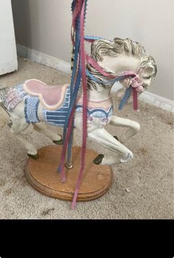 Porcelain merry go round horse decor