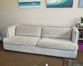 MUST PICKUP THIS EVENING Mitchell Gold + Bob Williams "Keaton" Sofa in Chiffon Grey Velvet