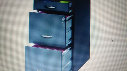 SOHO 18" Deep 3-Drawer Organizer Pencil/File/File, Charcoal