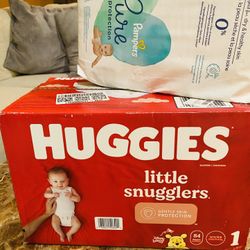 Size 1 Diapers / Huggies & Pampers Pure   Price is for Both 