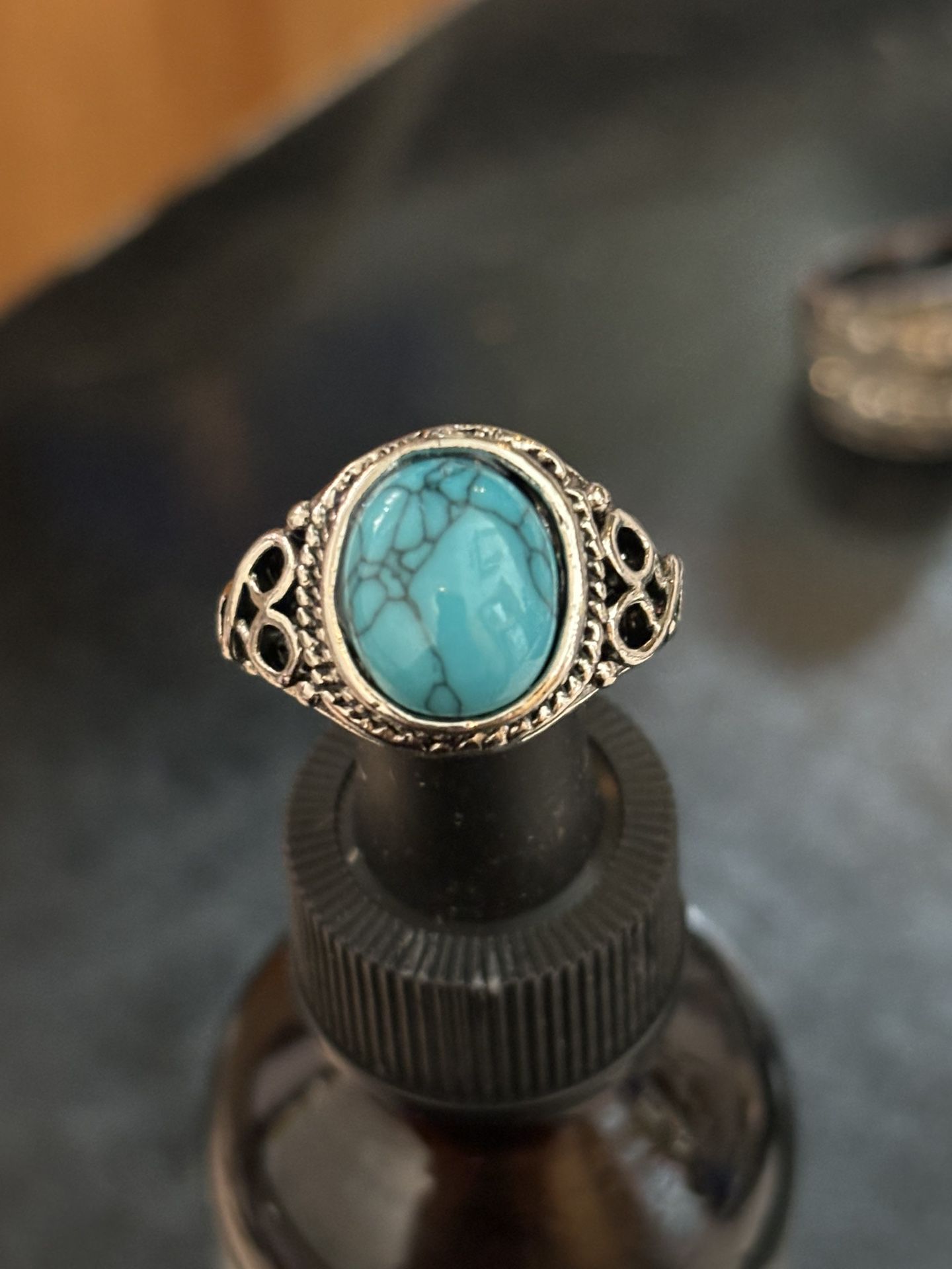 Sterling Silver Turquoise size 9 Ring