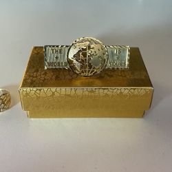 world is yours 10k 2 finger ring 