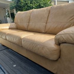 Nice Leather 3 Seater Sofa Bed