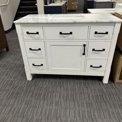 48” Bathroom vanity in white