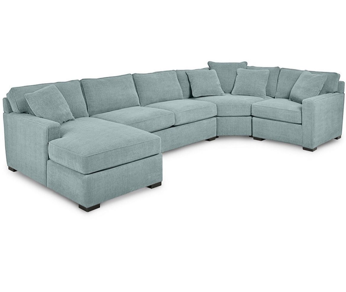 Radley 4-Pc. Fabric Chaise Sectional Sofa with Wedge Piece, Created