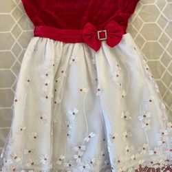 Baby Girl Red And white Dress 18 Months