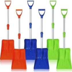6 Pcs Large Kids Sand Shovel 27"-35" Beach Shovels Jumbo Plastic Toy Shovel Long Sand Shovels Gardening Tools Beach Shovel for Shoveling Digging Sand 
