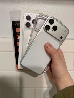 SILVER iPhone 17 Pro Max 256GB UNLOCKED Like New Authentic FREE CASE SCREEN PROTECTOR & BOX