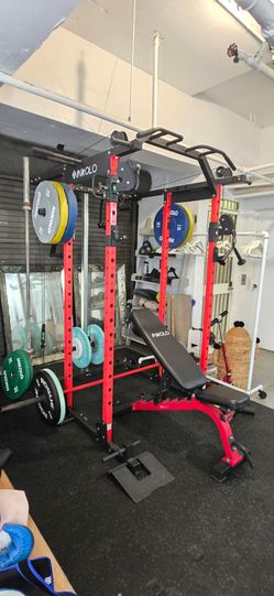 Mikolo F4 Power Rack with Bench, Barbell & Weights