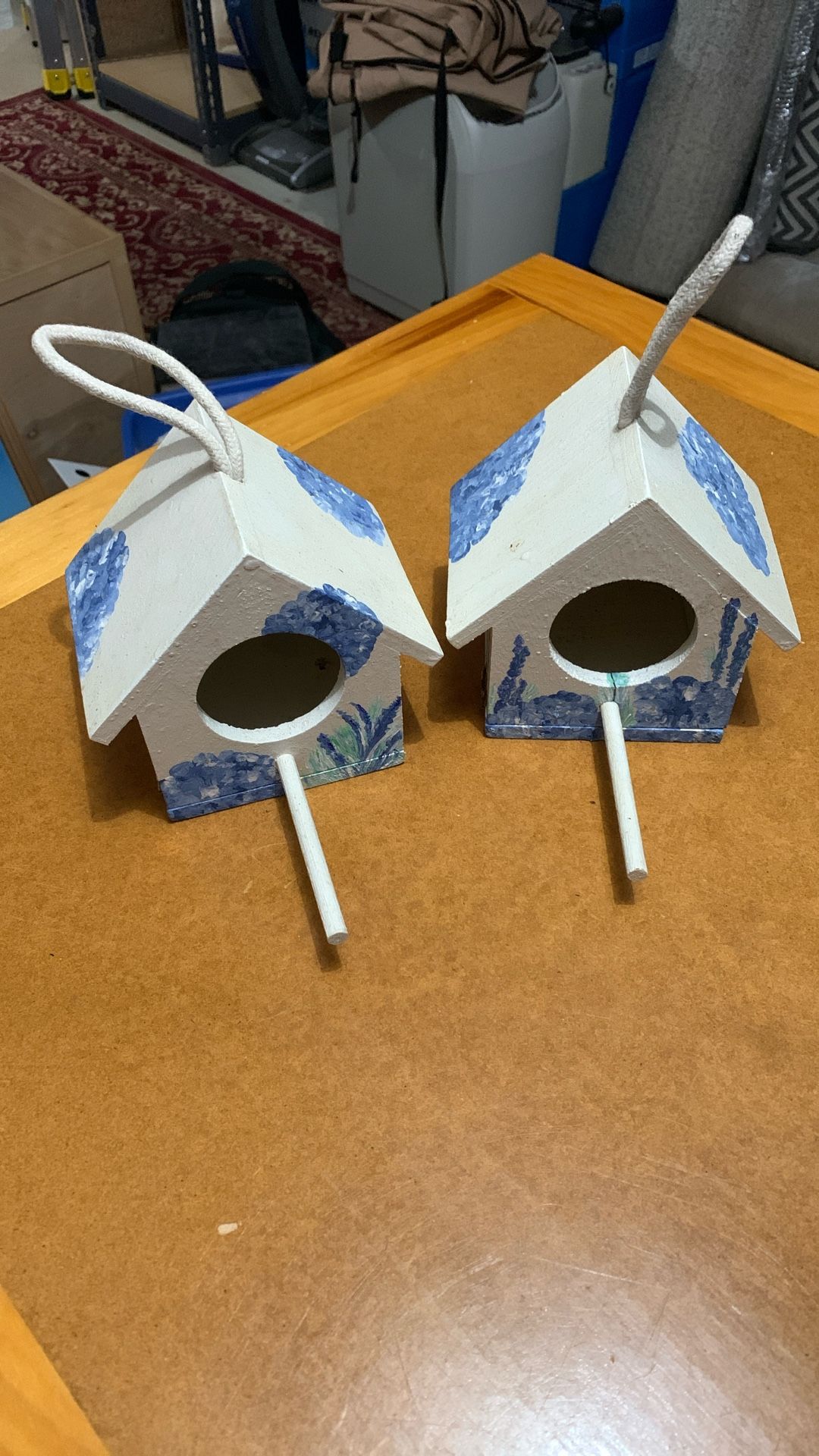 2 Small Painted Birdhouses