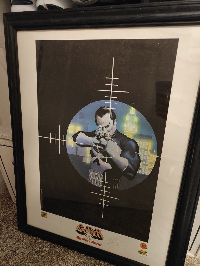 The Punisher By Alex Ross Framed And Signed