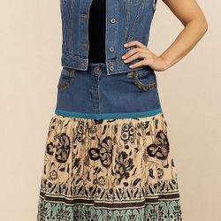 Upcycled Ladies Denim Skirt