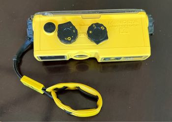 Minolta Weathermatic  A 110 Film Yellow Underwater Camera
