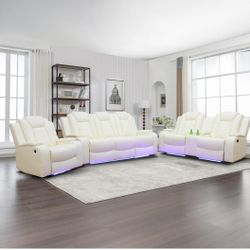 🆕 DELIVERY 🔌 POWER RECLINING SECTIONAL COUCH SOFA LOVESEAT CHAIR SET 🛋️