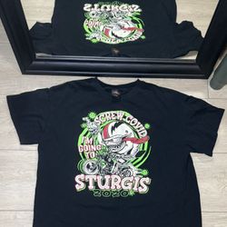 Y2K 2000s Rat Fink X Harley Davidson Sturgis Biker Shirt 