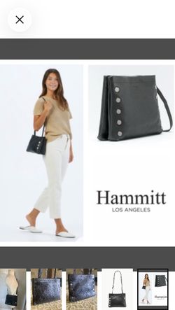 Hammitt Duke Handbag in black and gunmetal