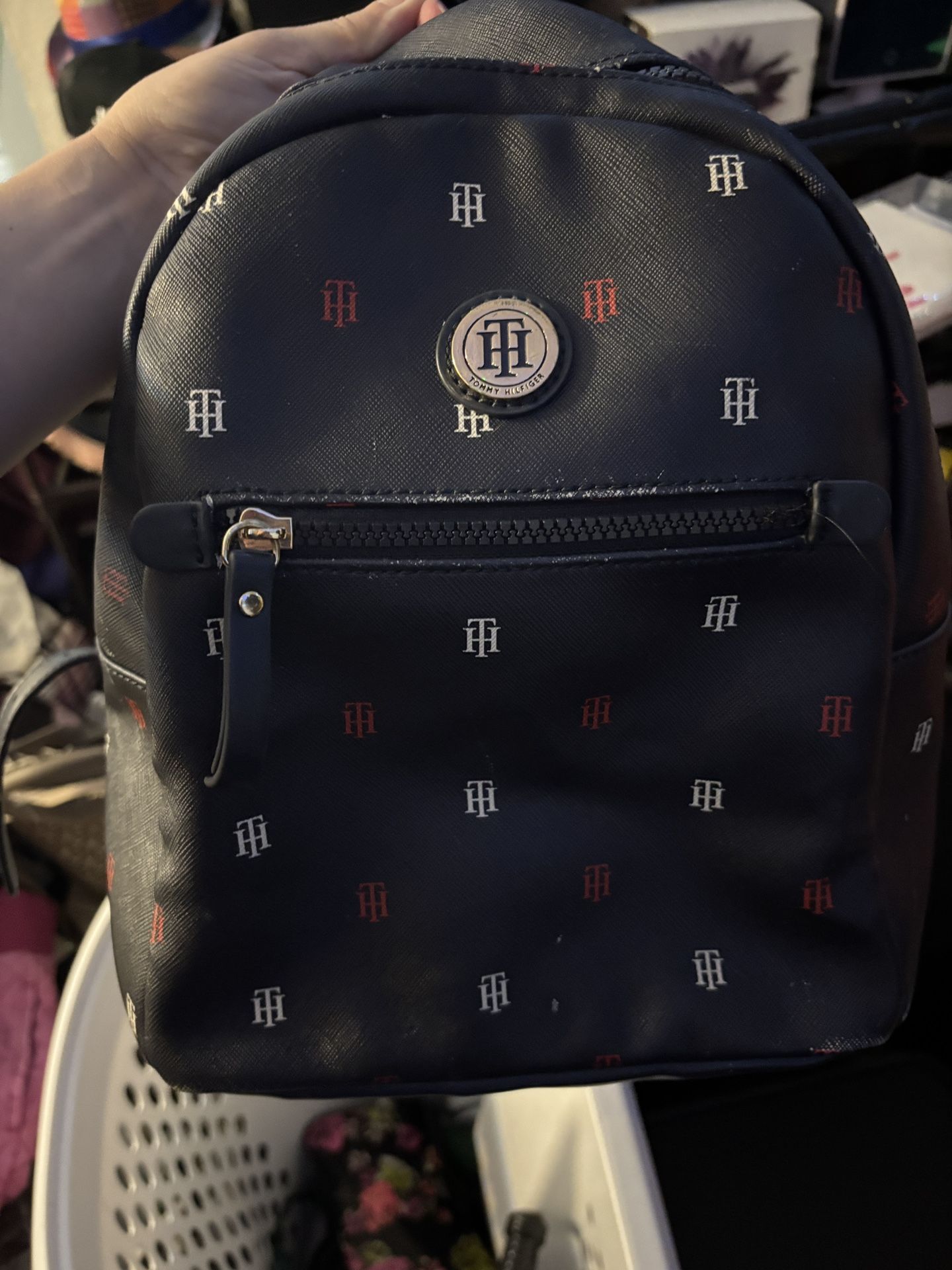 TOMMY HILFIGER | Women's Backpack - Blue Multi Logo Small