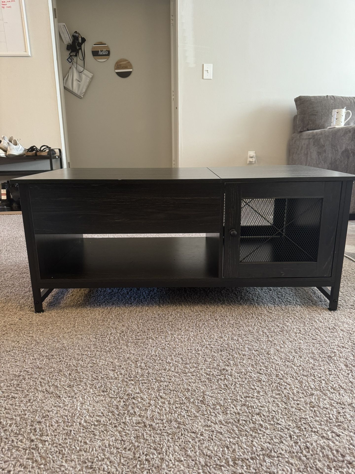 Black Wooden Coffee Table 