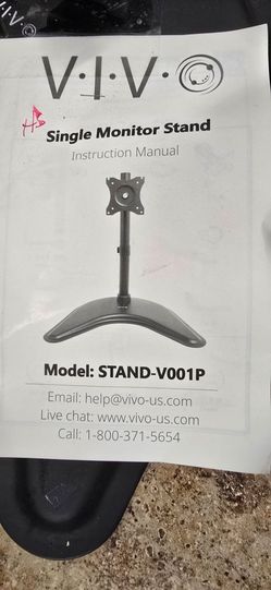2 MONITOR STANDS, ADJUSTABLE & SWIVEL
