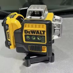 Dewalt 3 Sides*360 12 Lines Laser Level Horizontal Green Light tool 12V Battery