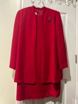 Jones New York red Women's/ladies dress Suit Set size 14