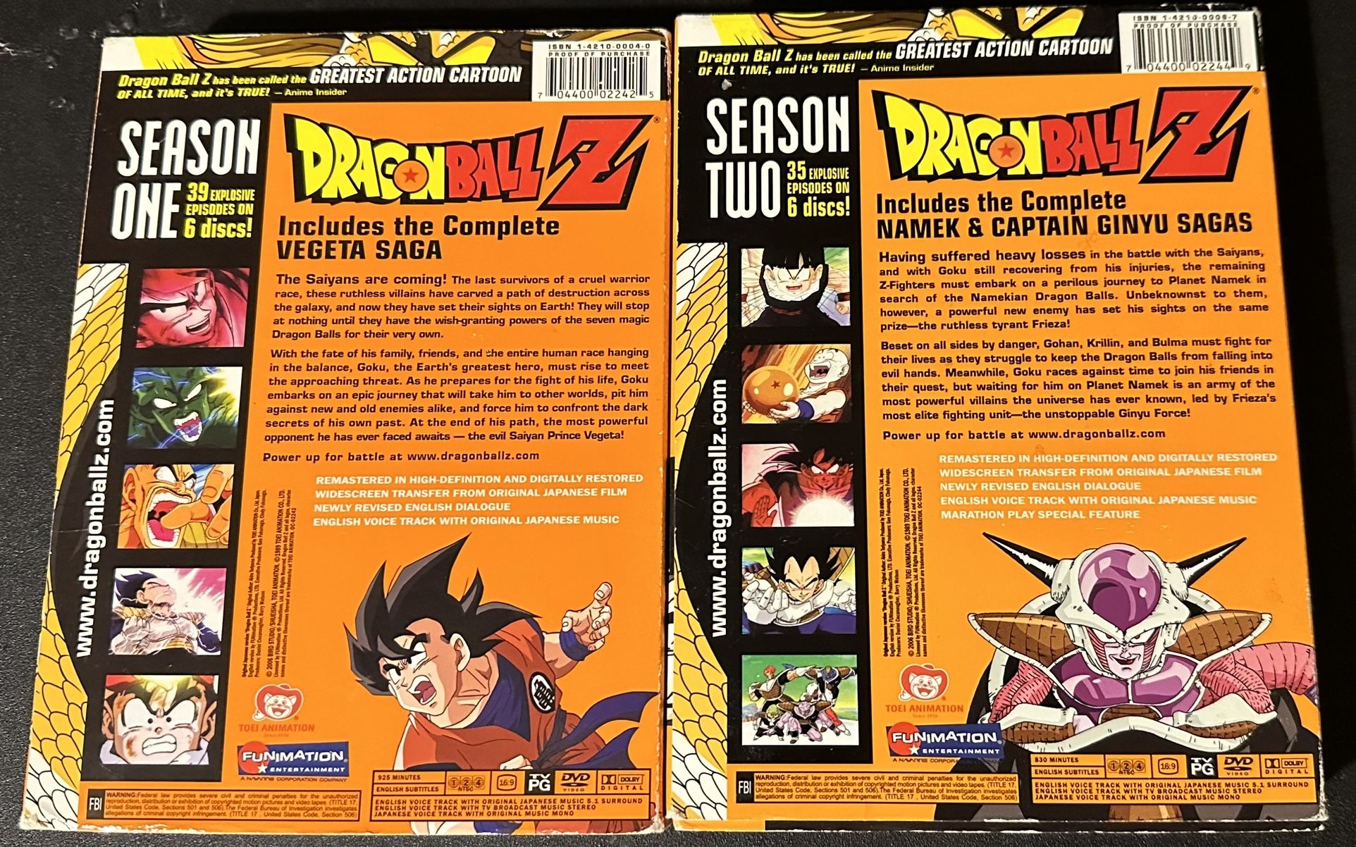 Dragon Ball Z Season 1 & 2 DVD Anime Bundle for Sale in Tucson, AZ