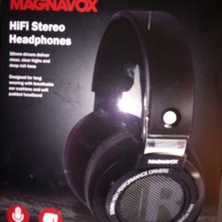 Magnavox Hifi Over The Head Headphones Wired 