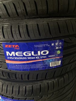 New tires mounted and balance and alignment free 245-35-20 finance available only $39 down