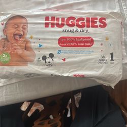 Size 1 Huggies Diapers 