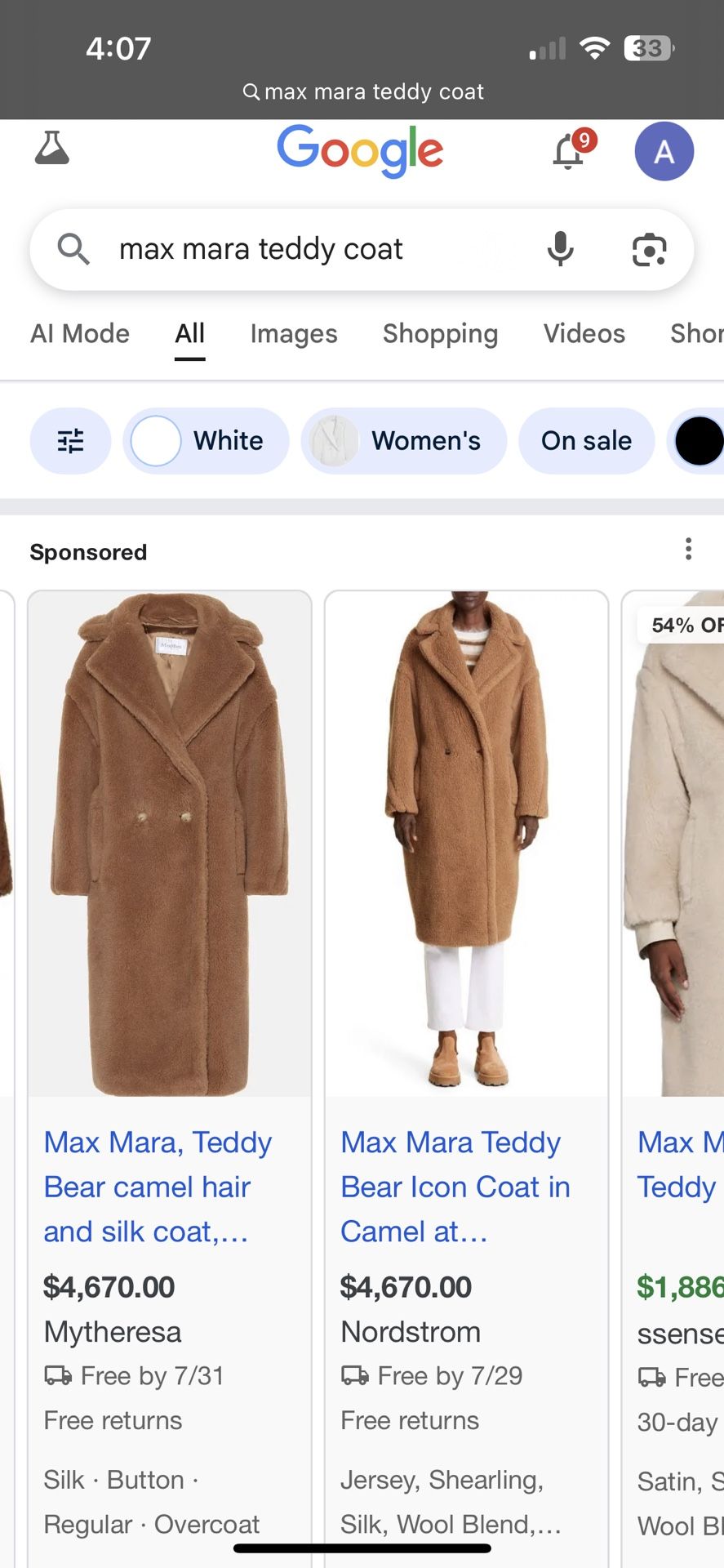 Max Mara Teddy Coat Size S