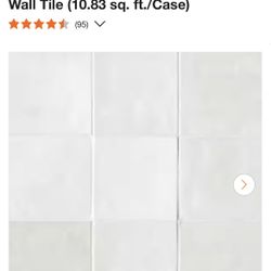5” X 5” CLOE WHITE TILES Brand New In Boxes!