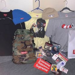 Lot of supreme clothing 
