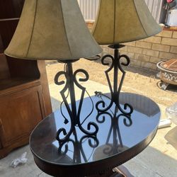 Two Table Lamps 