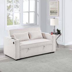 Convertible Sofa Bed With Cup Holder 