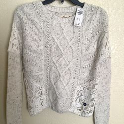 Women’s Hollister Lace Sweater Size M $15