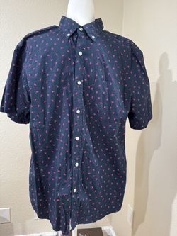 Flamingo Short Sleeve Button Up Shirt