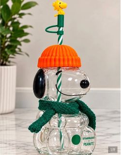 Starbucks x Peanuts Snoopy Glass Cold Cup 20oz Woodstock 2026